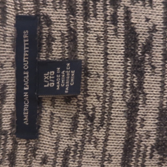 Hooded Gray American Eagle Sweater - Picture 2 of 4